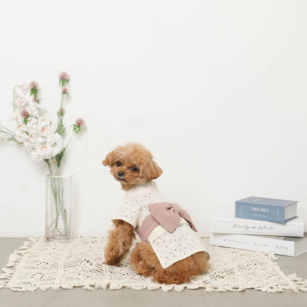 monchéri ivory flower yukata (size M)