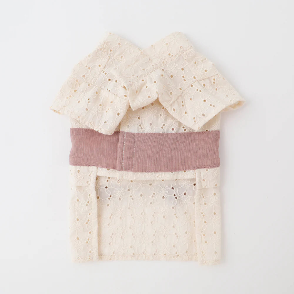 monchéri ivory flower yukata (size M)