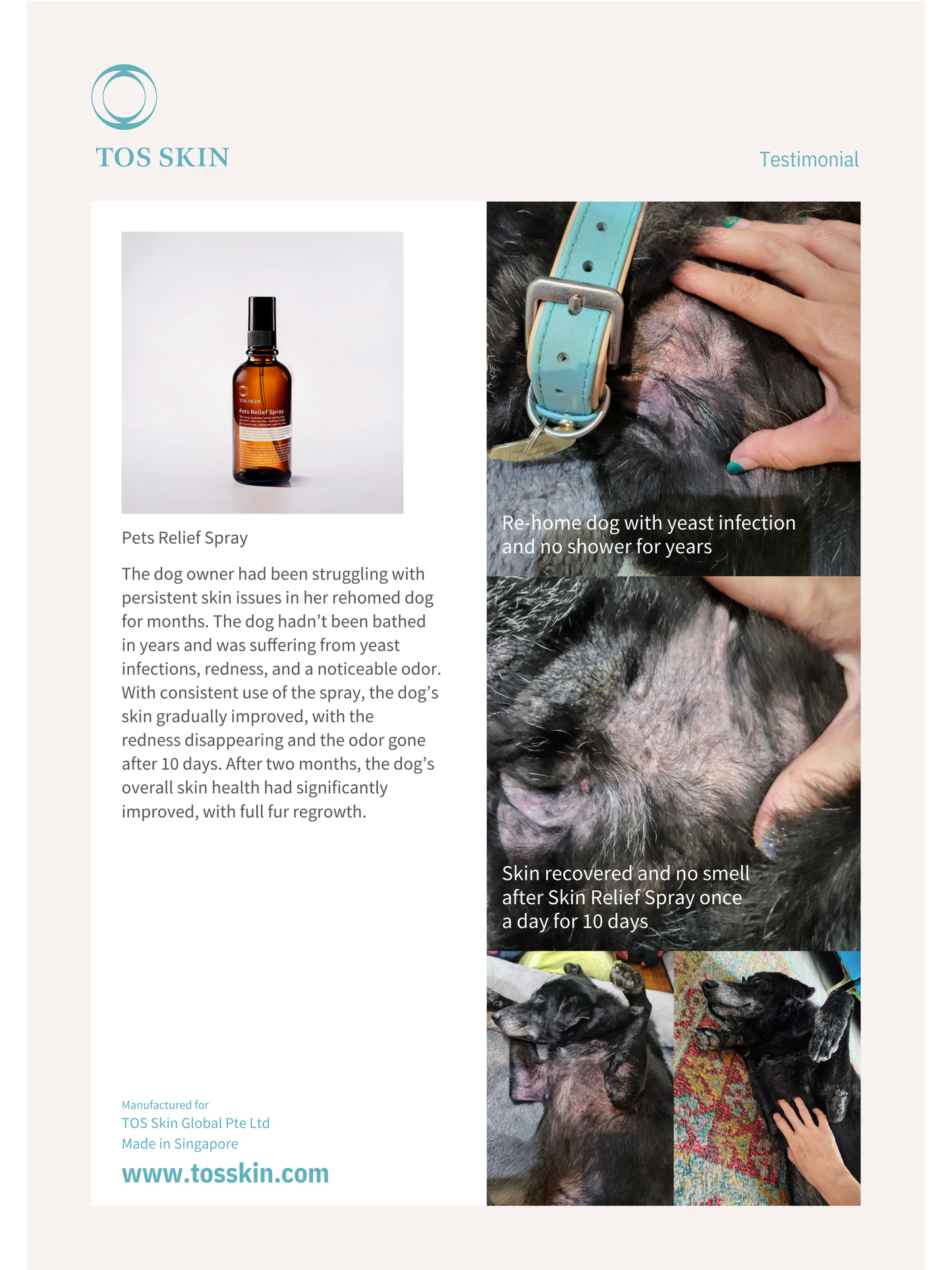 TOS Skin Pets Relief Spray 100ml