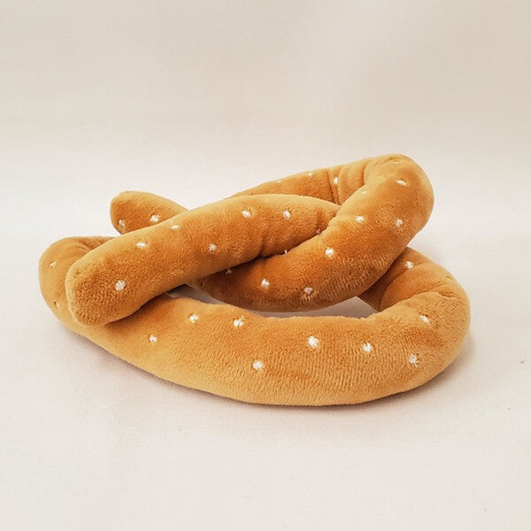 Stuffed Pretzel Dog Toy