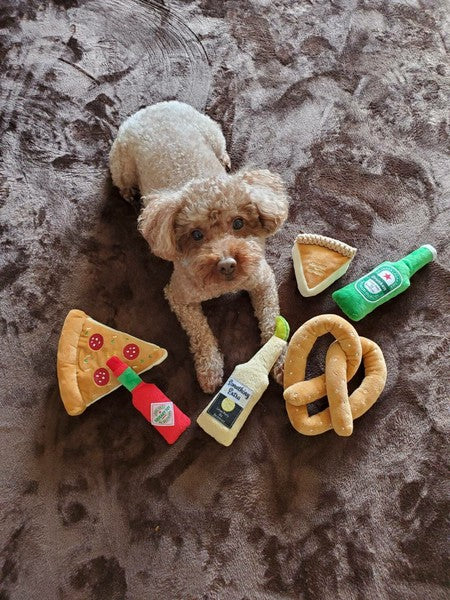 Stuffed Pretzel Dog Toy