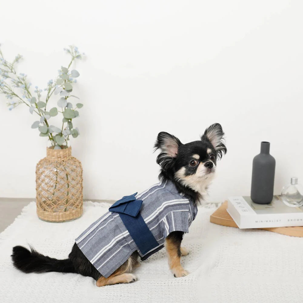 monchéri navy striped yukata (size M)